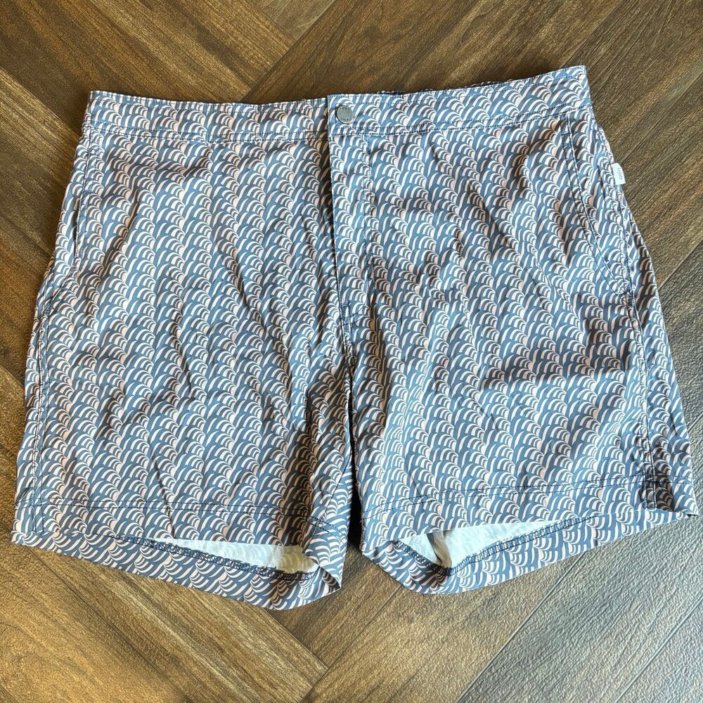 Onia Men’s Calder 6E Swim Trunks Optic Wave